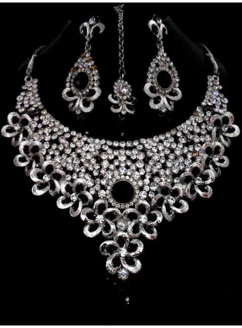 Rhodium Necklace Set